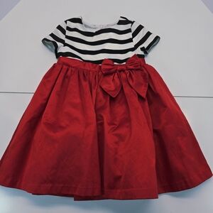 Olivia For Gymboree Toddler Dress with Bow Stripes 3T Tulle Lined